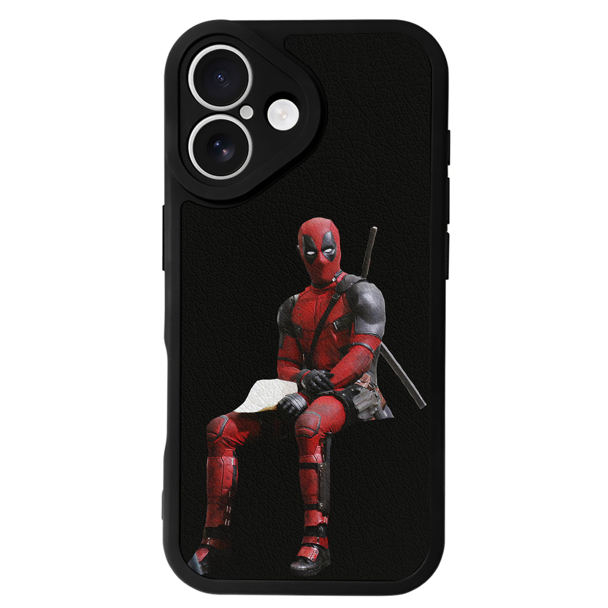 （画像用） Deadpool デッドプール 【iPhone 16シリーズ対応】シリコンスマホケース（レザー調） 材質：シリコン